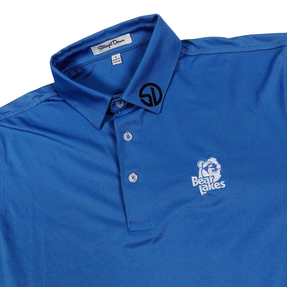 Straight Down Bear Lake Performance Blue Golf Pol… - image 1
